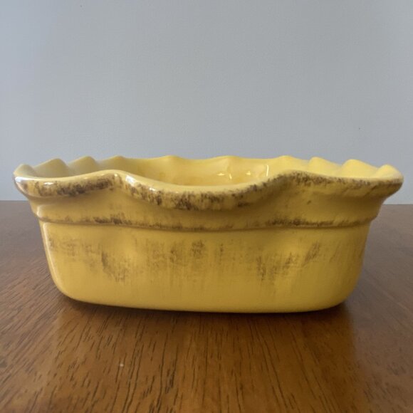 De Silva Pottery Terracotta Yellow Casserole Serving Baking Dish - Picture 1 of 3